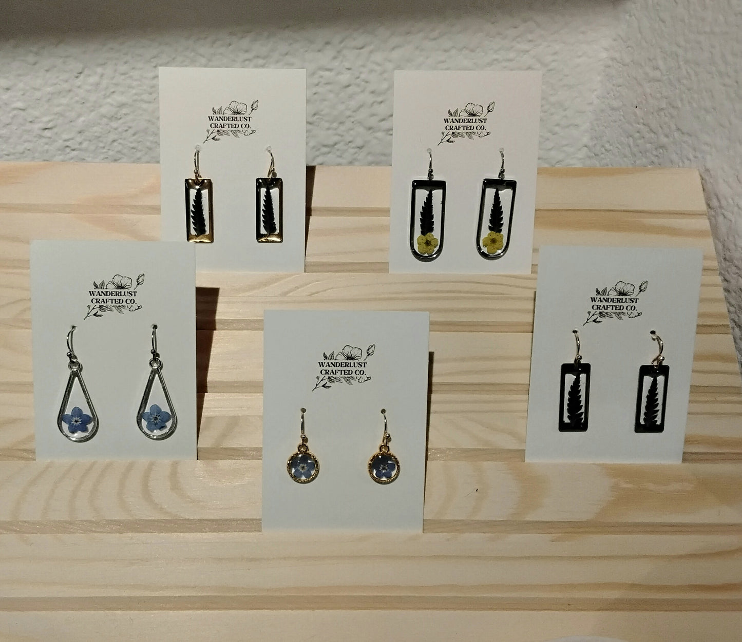 Pressed Flower Earings Small