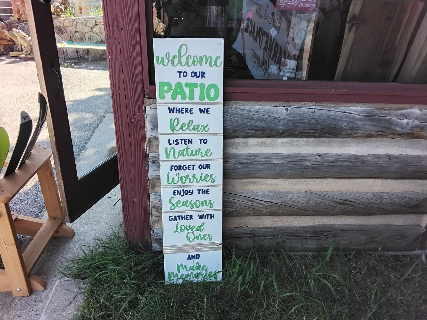 patio welcome leaner