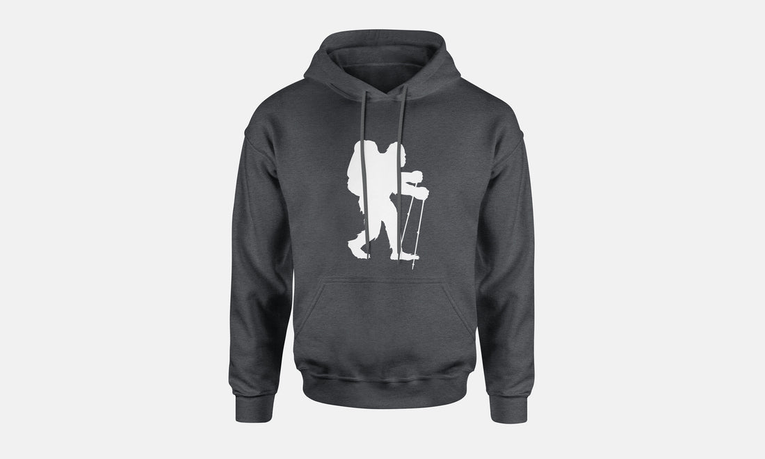 Sasquatch Backpack Hoodie Gray