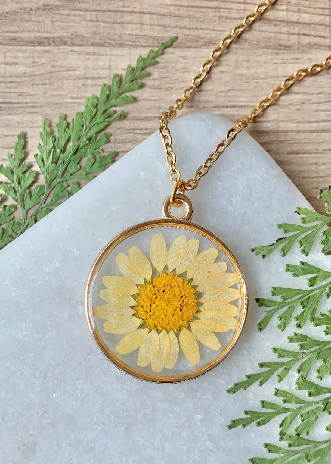 Pressed Flower Necklace Lg