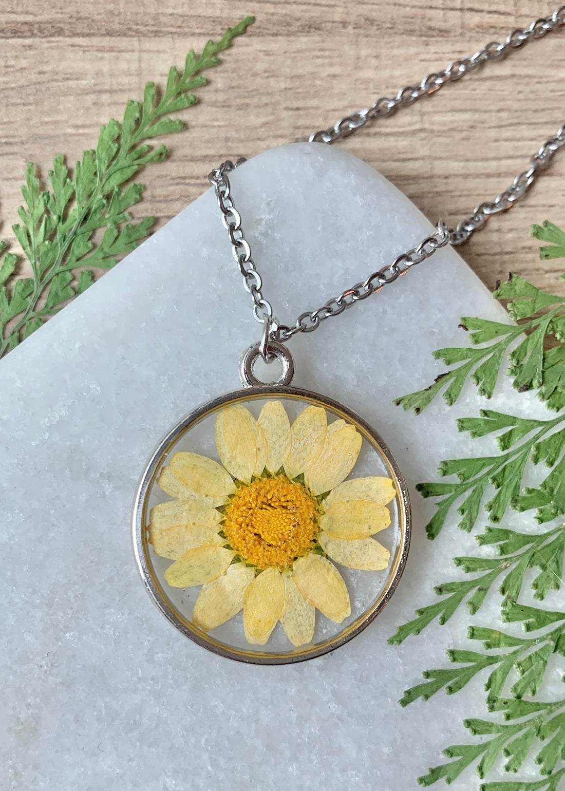 Pressed Flower Necklace Lg