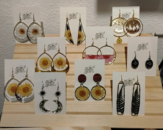 Pressed Flower Earrings