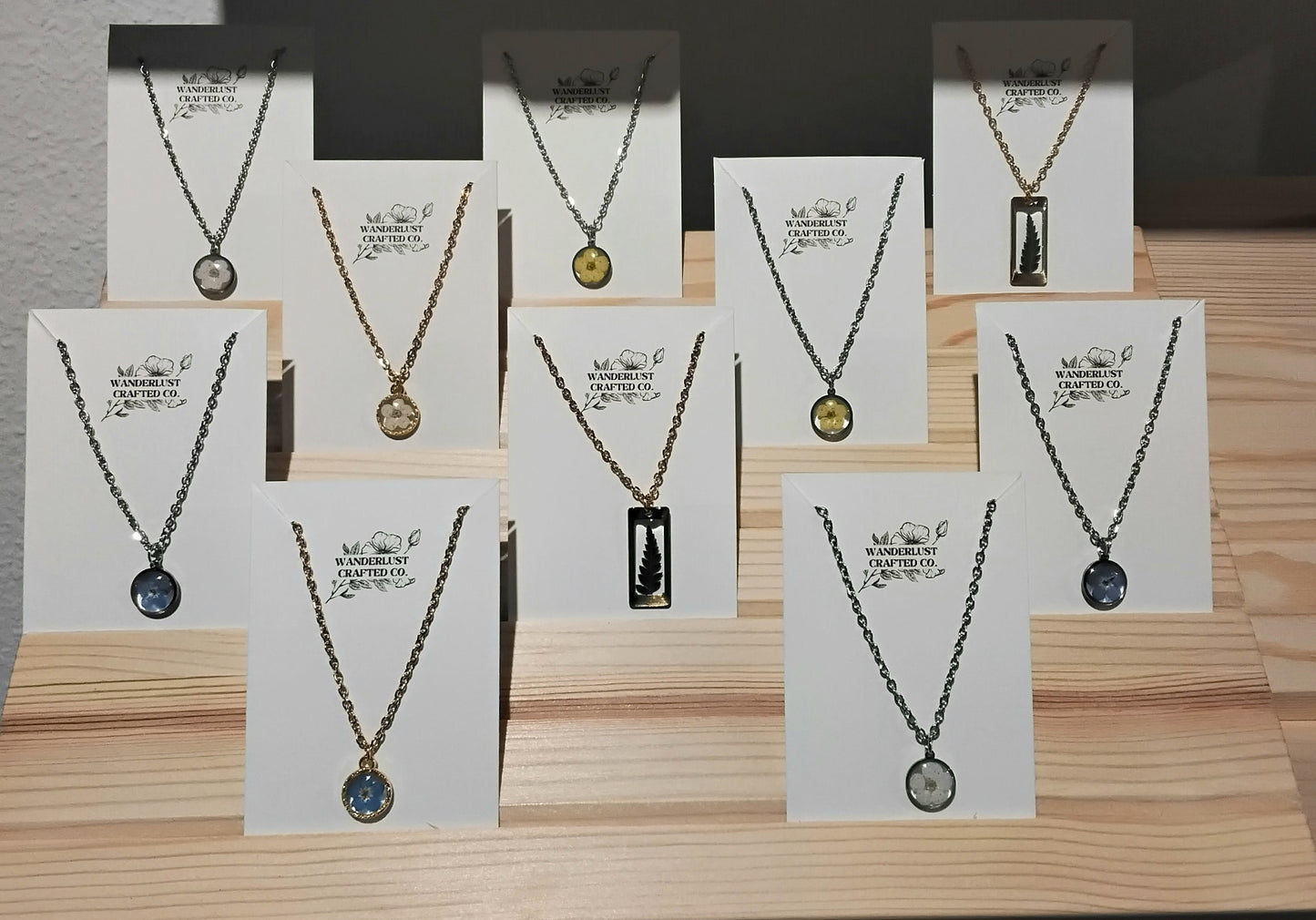 Pressed Flower Necklace Sm
