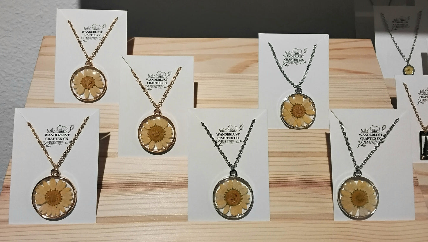 Pressed Flower Necklace Lg