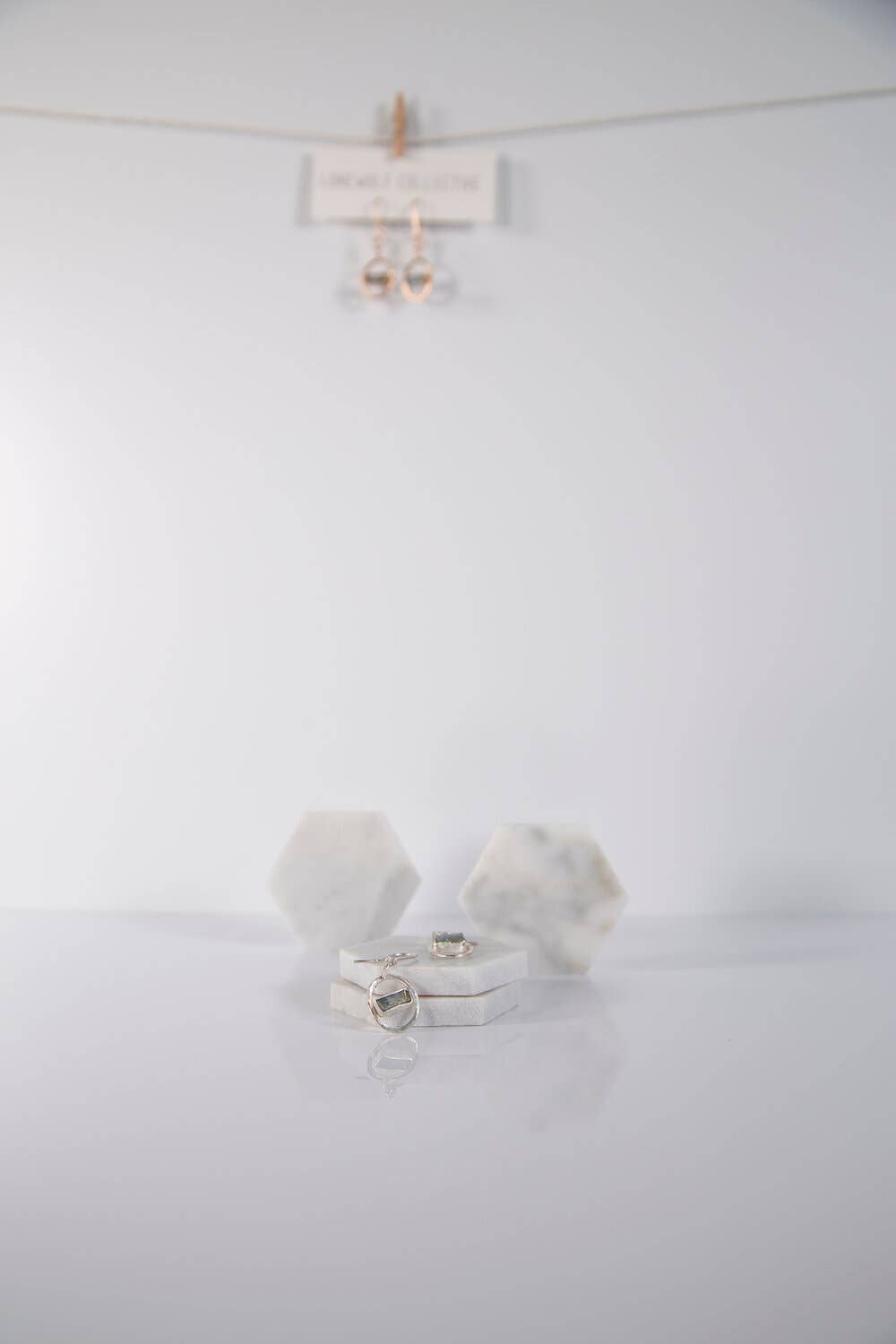 Aquamarine Dangles -  Gold