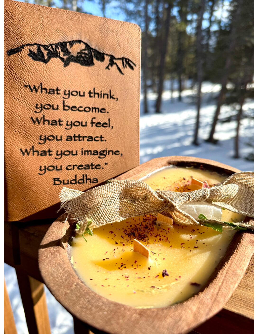 Rustic Wood Frequency Candle 8oz