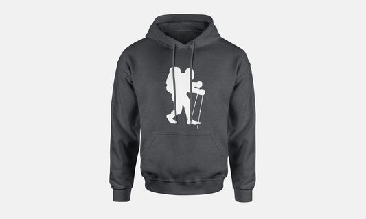 Sasquatch Backpack Hoodie Gray
